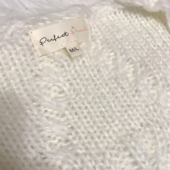 Open Front Long Knit Cardigan Sz M/L - Picture 5 of 8